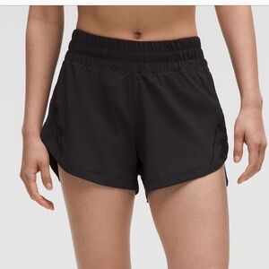 Lululemon track that high rise lined shorts 3”
